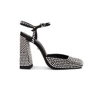 SCHUTZ Black and Silver Studded Heels